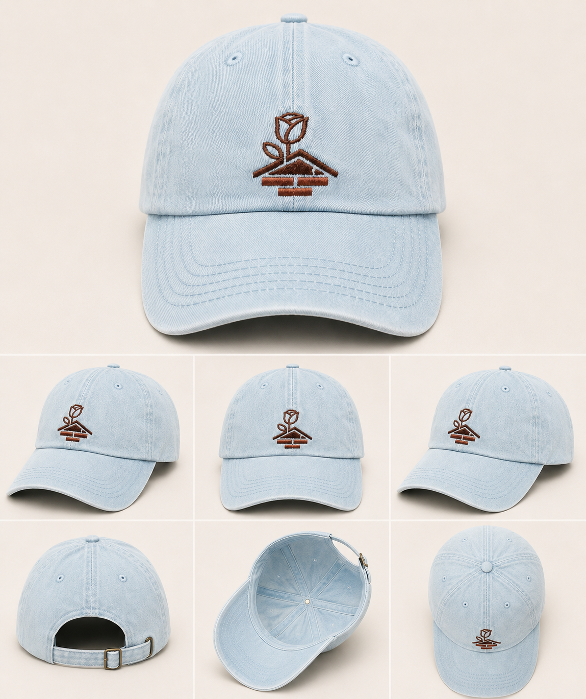 Light Denim Cotton Cap